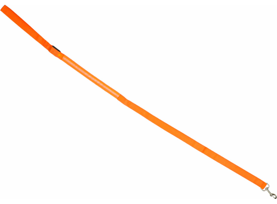 LED svietiace vodítko pre psov 2,5x120 cm - oranžové