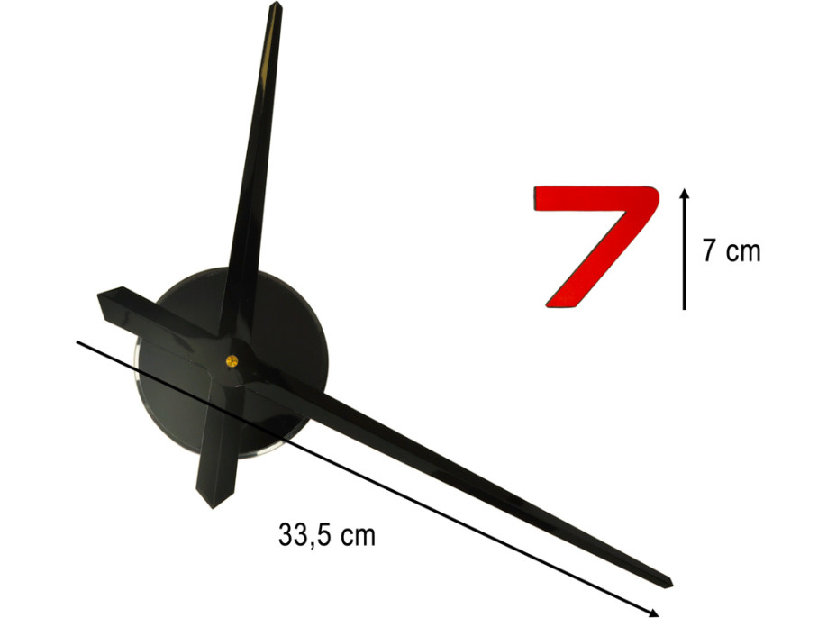 Samolepiace nástenné hodiny 80-90 cm - farebné - 12 číslic