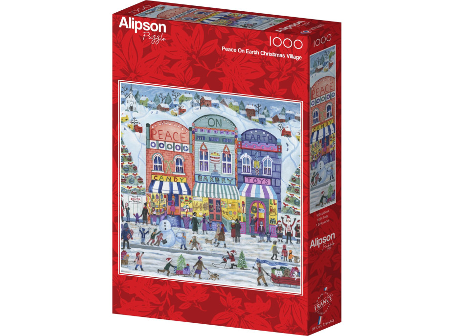 ALIPSON Štvorcové puzzle Vianočná dedinka Mier na Zemi 1000 dielikov