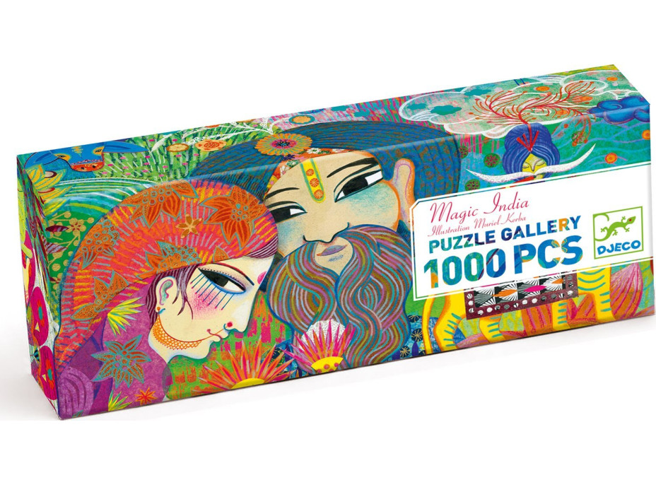 DJECO Panoramatické puzzle Čarovná India 1000 dielikov