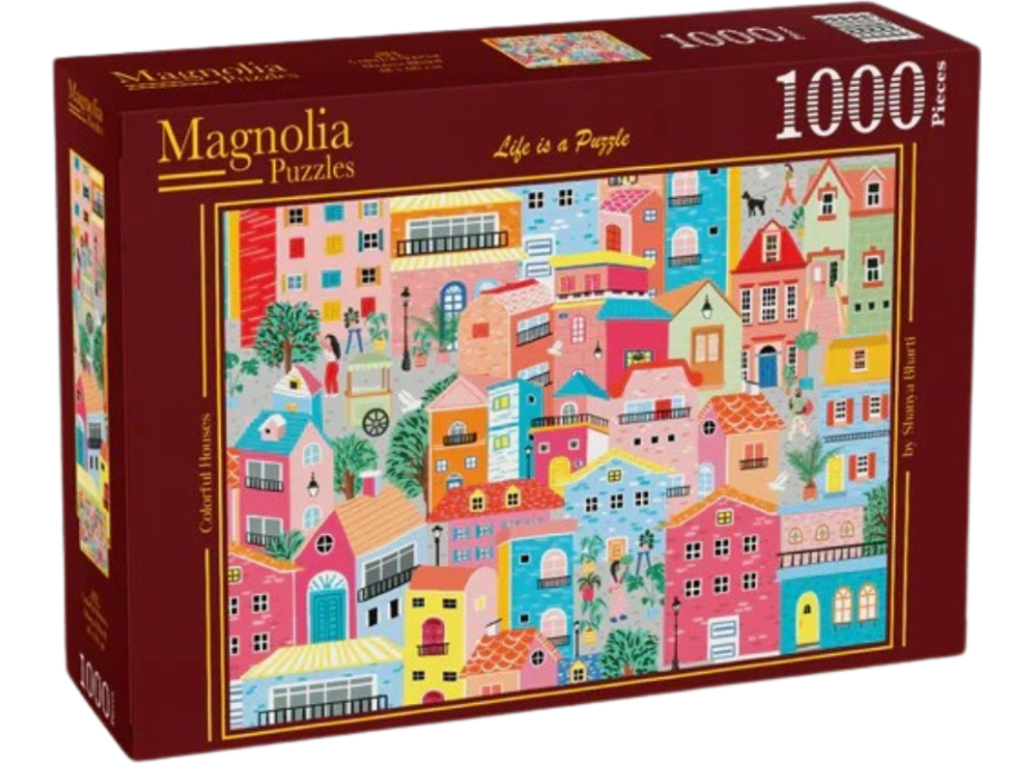 MAGNOLIA Puzzle Farebné domy 1000 dielikov