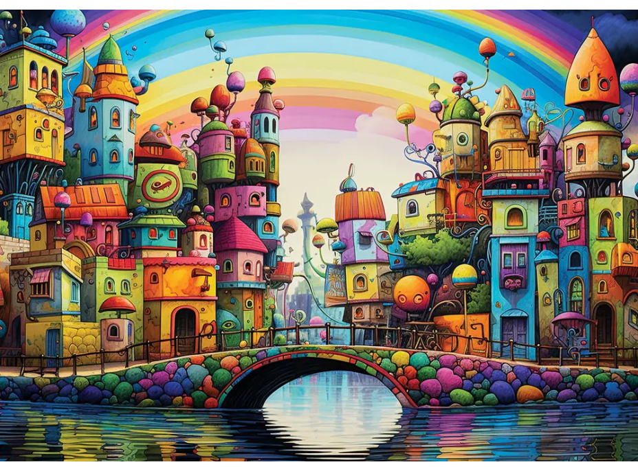 YAZZ Puzzle Dúhové mesto 1000 dielikov