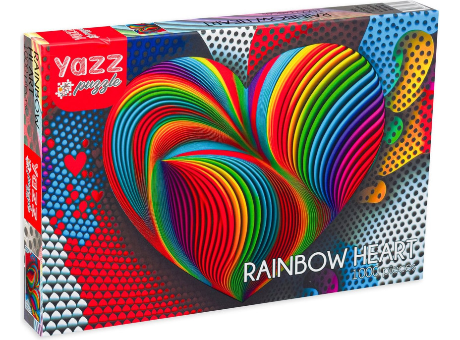 YAZZ Puzzle Dúhové srdce 1000 dielikov
