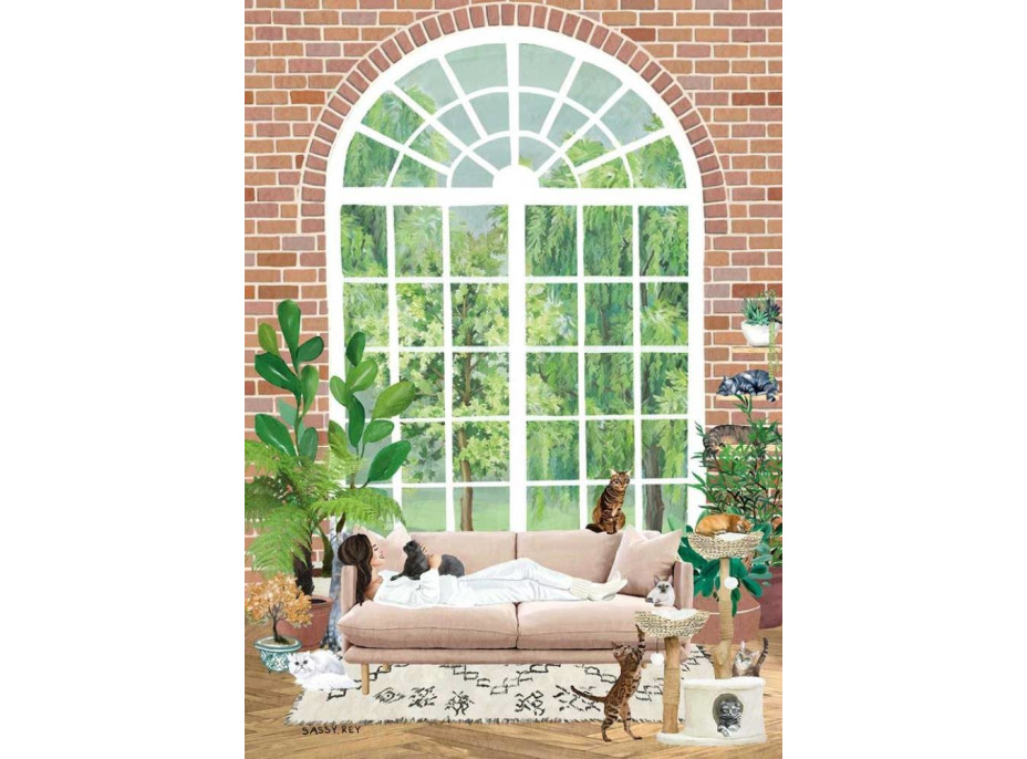MAGNOLIA Puzzle Mačacie útočisko 1000 dielikov