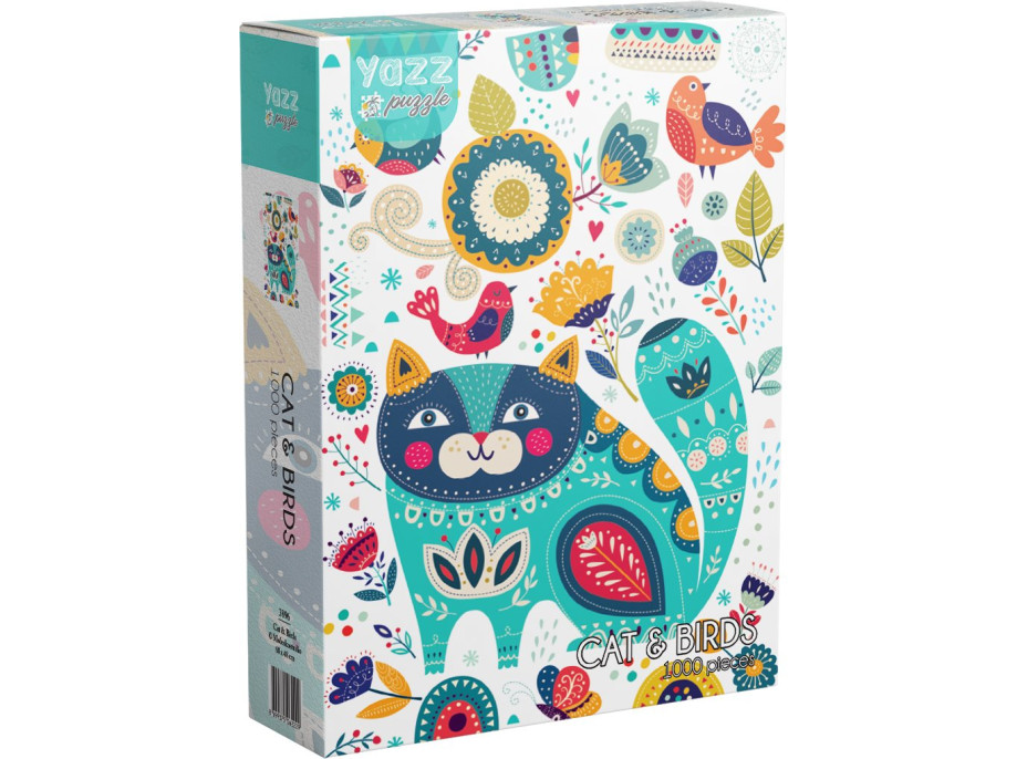 YAZZ Puzzle Mačka a vtáčiky 1000 dielikov