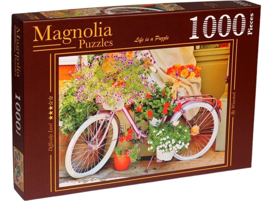 MAGNOLIA Puzzle Bicykel s kvetmi 1000 dielikov