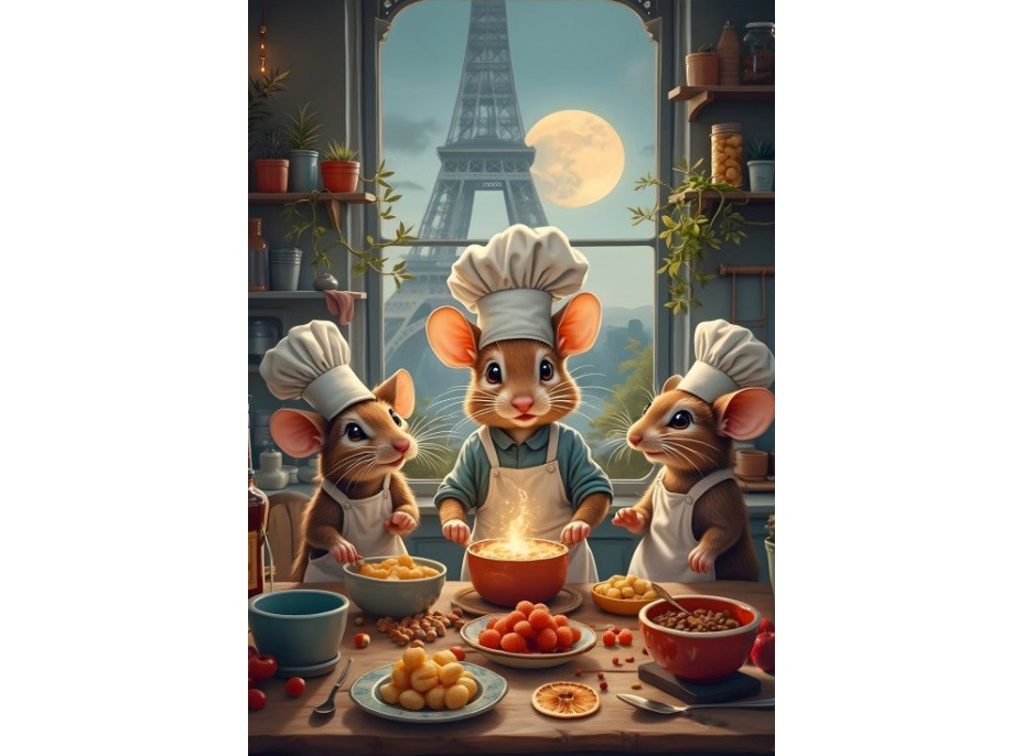 BLUEBIRD Puzzle Malí kuchári z Paríža 1000 dielikov