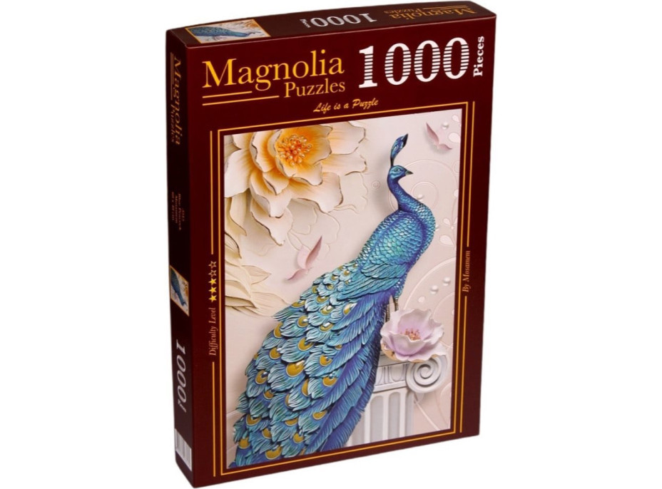 MAGNOLIA Puzzle Modrý páv 1000 dielikov