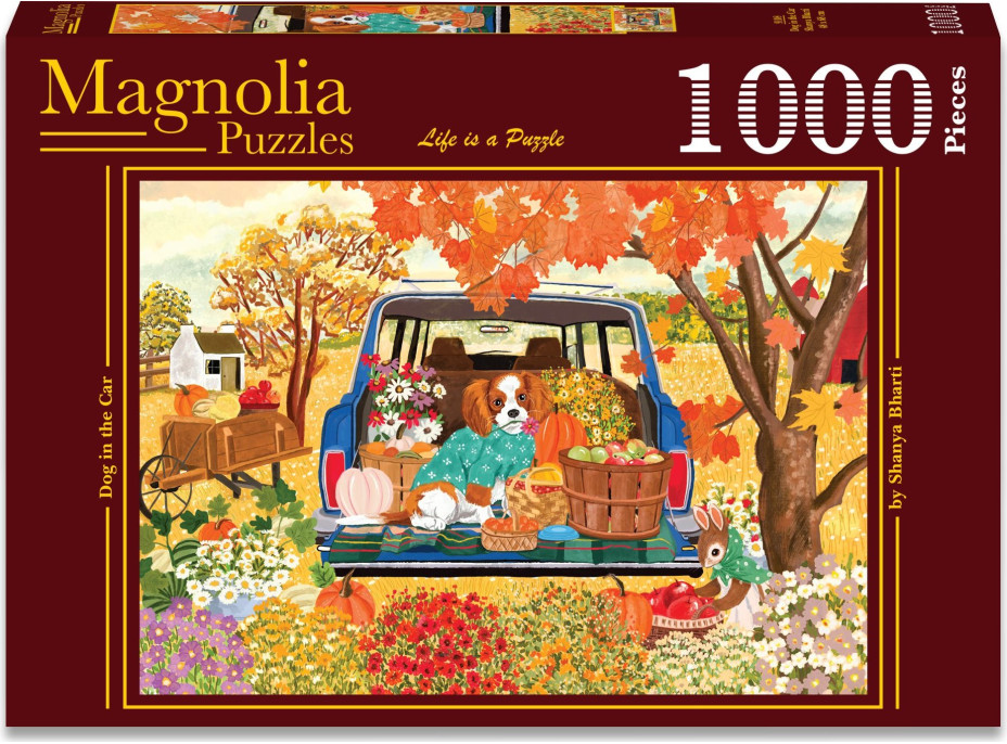 MAGNOLIA Puzzle Pes v aute 1000 dielikov