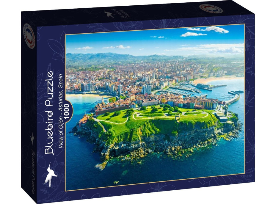 BLUEBIRD Puzzle Pohľad na Gijón, Španielsko 1000 dielikov