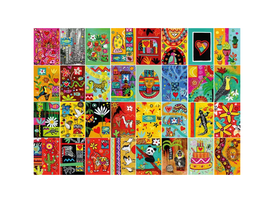 MAGNOLIA Puzzle Popartová mozaika 1000 dielikov