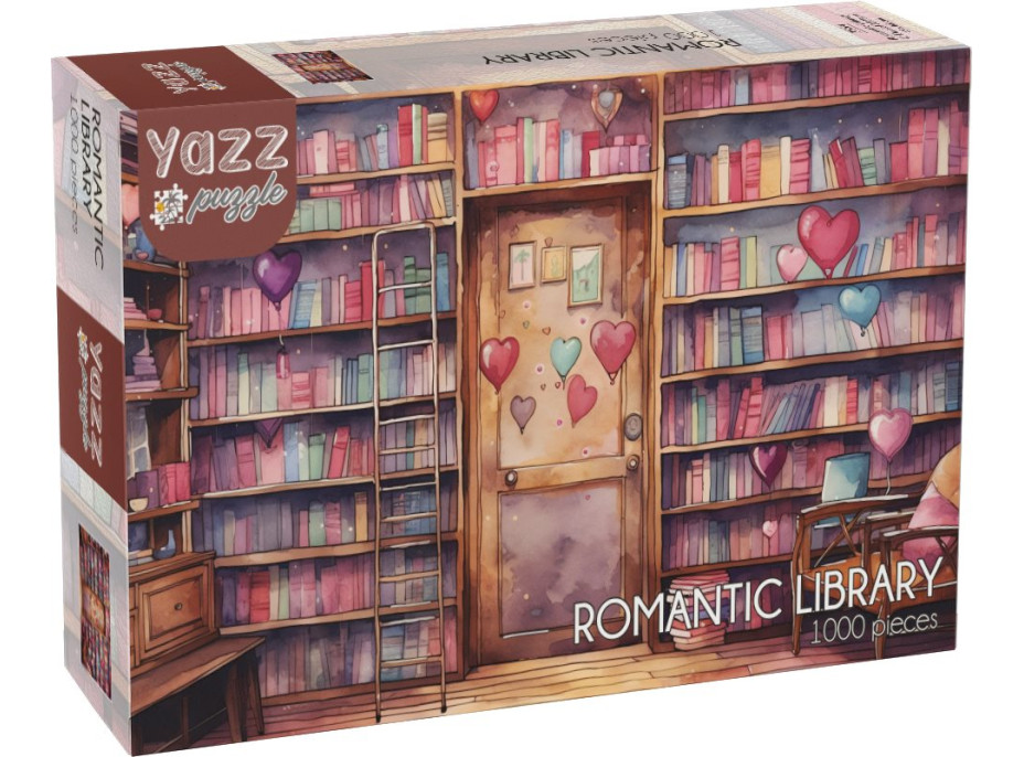 YAZZ Puzzle Romantická knižnica 1000 dielikov