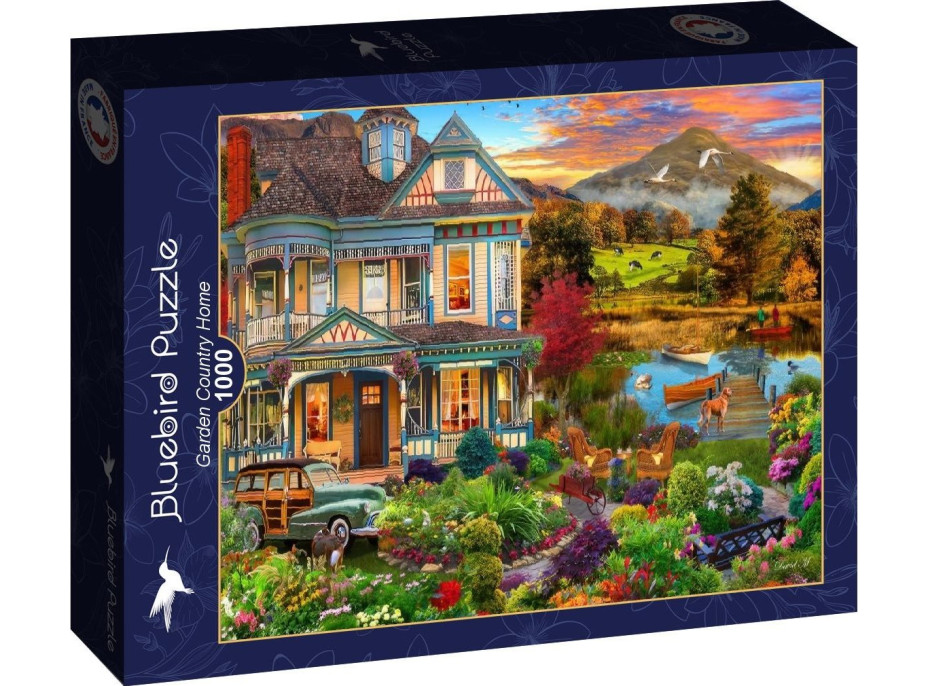 BLUEBIRD Puzzle Dedinský dom so záhradou 1000 dielikov