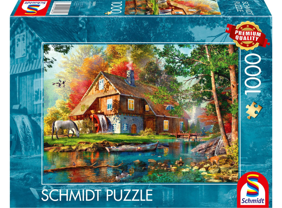 SCHMIDT Puzzle Vodný mlyn na jeseň 1000 dielikov