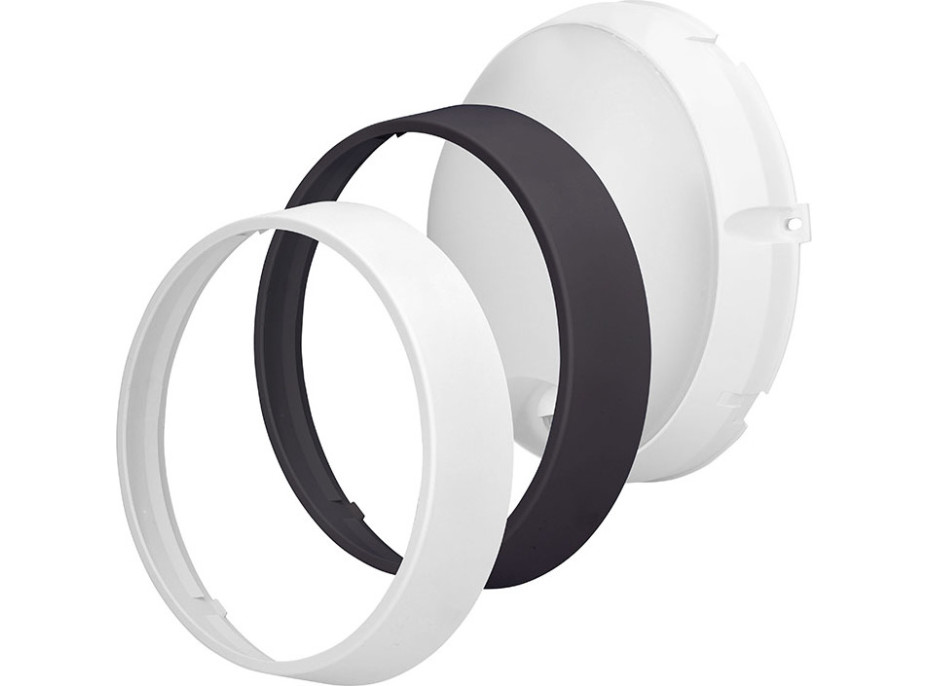 Solight LED vonkajšie osvetlenie so senzorom, 3 CCT, 15/18/20W, 1800lm, 22cm, 2v1 - biely a čierny kryt