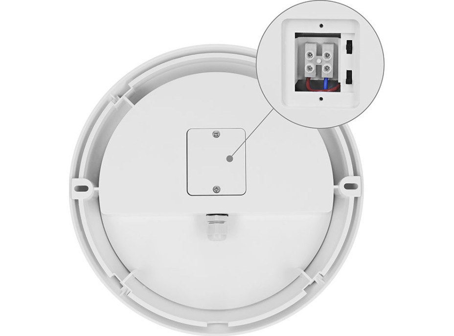 Solight LED vonkajšie osvetlenie so senzorom, 3 CCT, 15/18/20W, 1800lm, 22cm, 2v1 - biely a čierny kryt