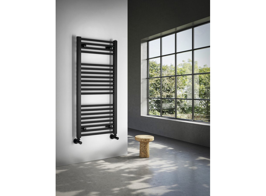 Aqualine DIRECT vykurovacie teleso s bočným pripojením 450x960mm, čierna mat ILR94B