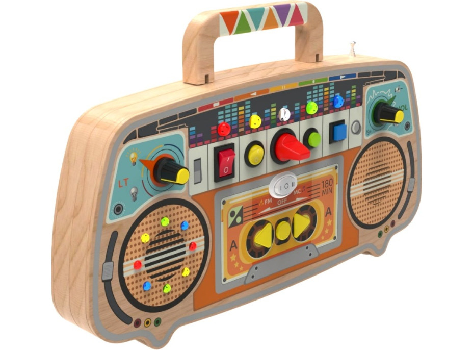2Kids Toys Activity board Drevené FM rádio