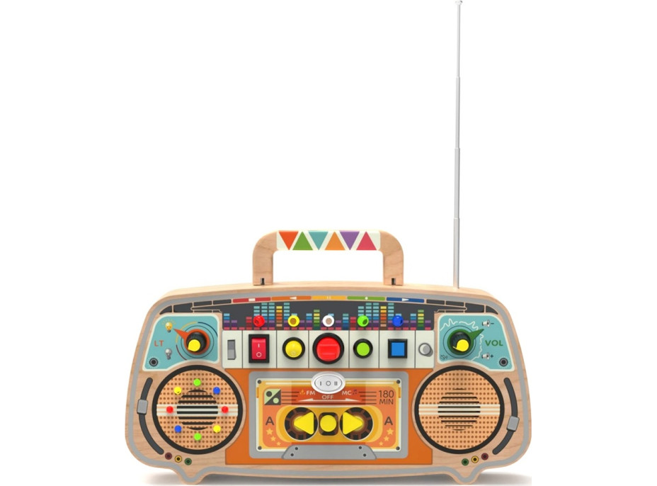 2Kids Toys Activity board Drevené FM rádio