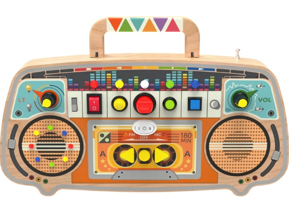 2Kids Toys Activity board Drevené FM rádio