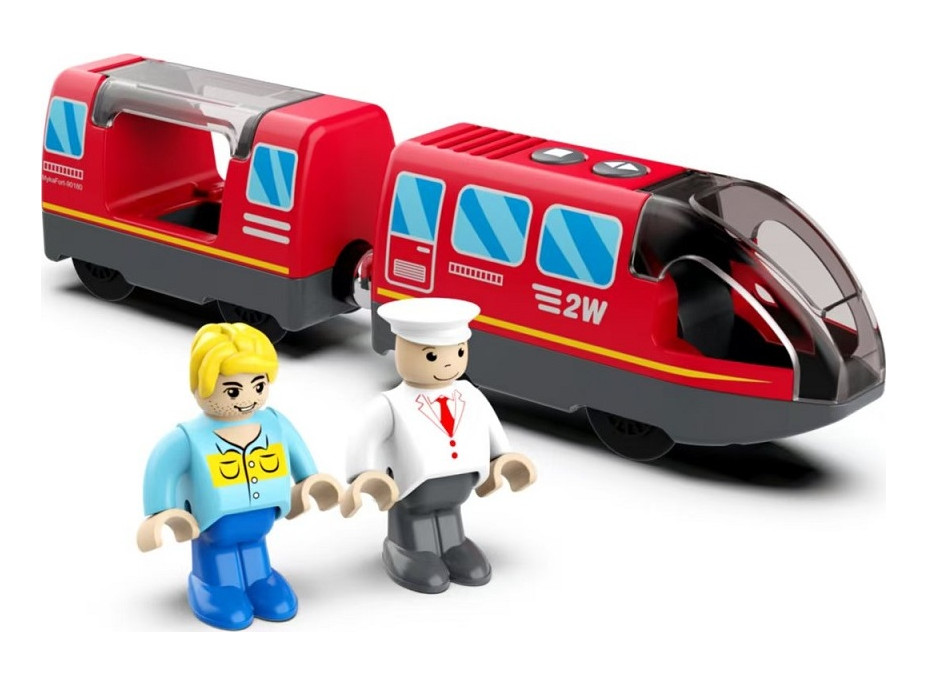 2Kids Toys Elektrický mestský vlak červený