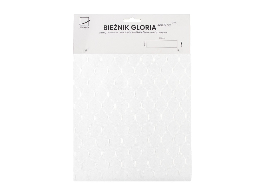 Behúň na stôl GLORIA 40x180 cm - biely