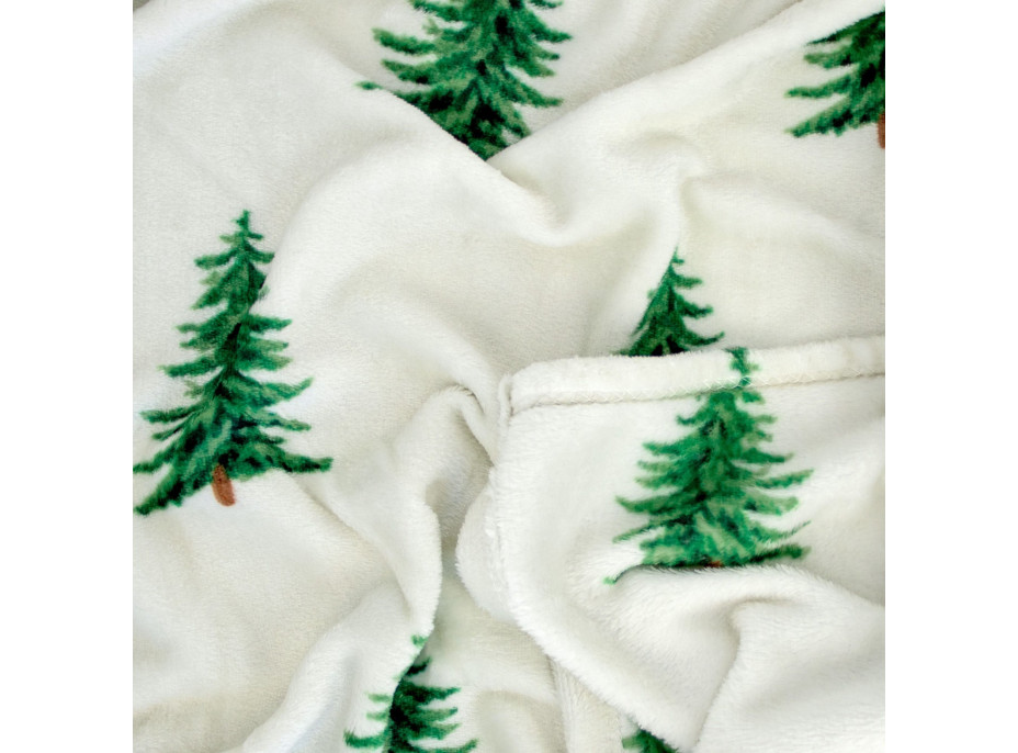 Vianočná deka CHRISTMAS TREE DELIGHT 130x160 cm - Stromčeky