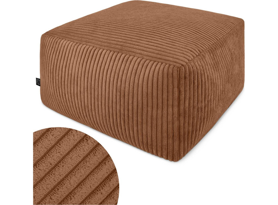Taburet CHILL SPOT Velvet Stripes 45x45x25 cm - medený