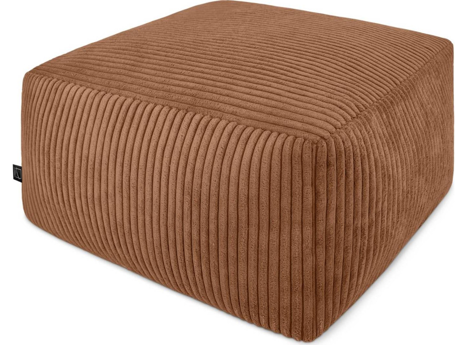 Taburet CHILL SPOT Velvet Stripes 45x45x25 cm - medený