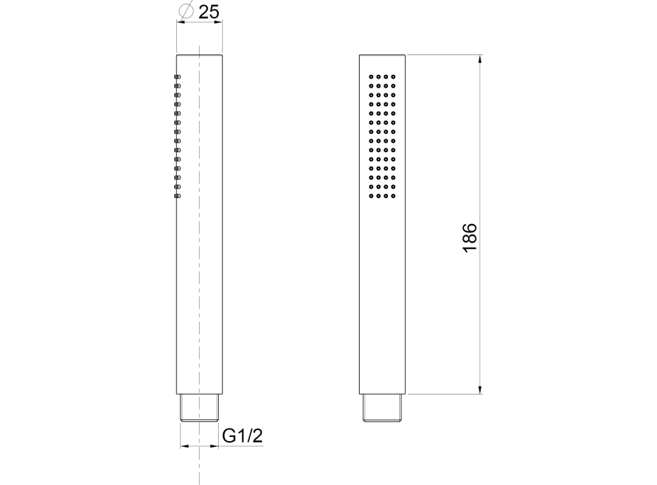 Sapho Ručná sprcha, 186mm, zlato mat DO21G