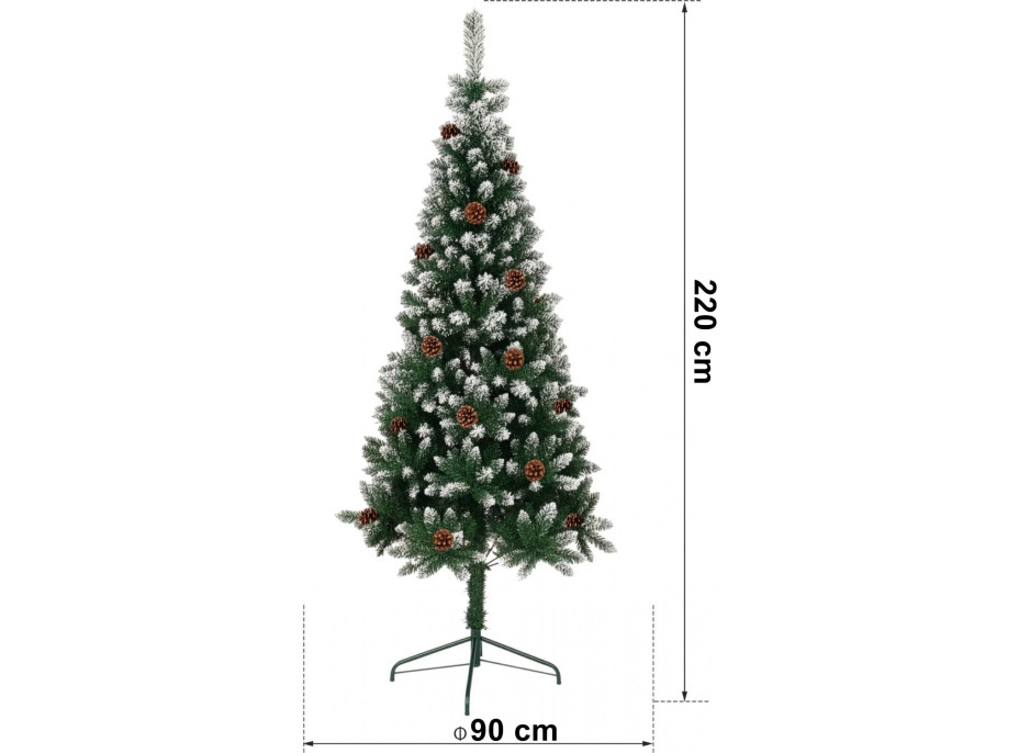 Vianočný stromček NATALE so šiškami 220 cm