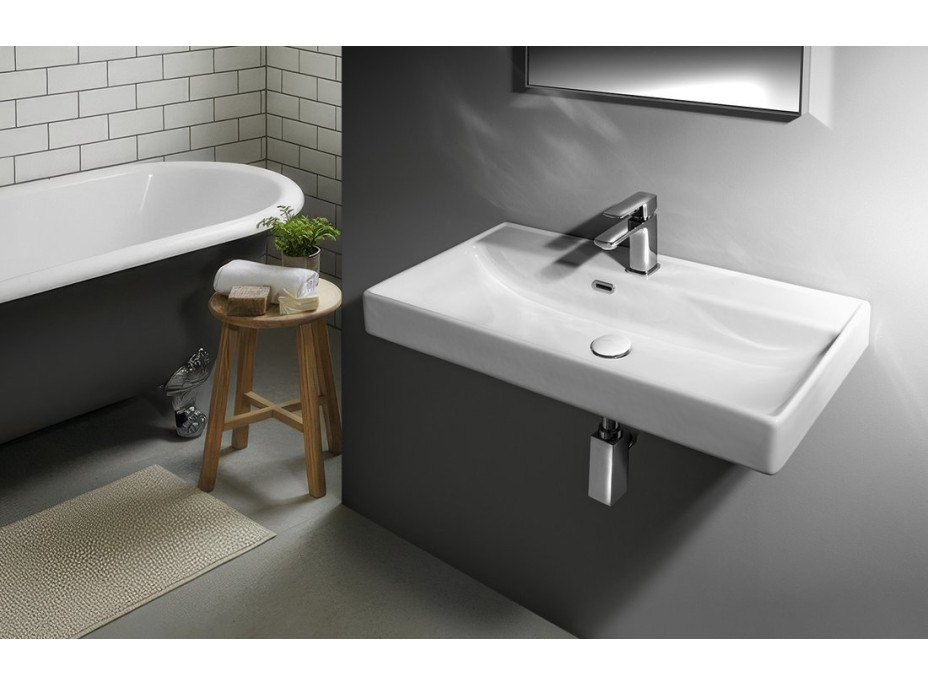 Aqualine PARLA keramické umývadlo 80x38cm, biela 9980