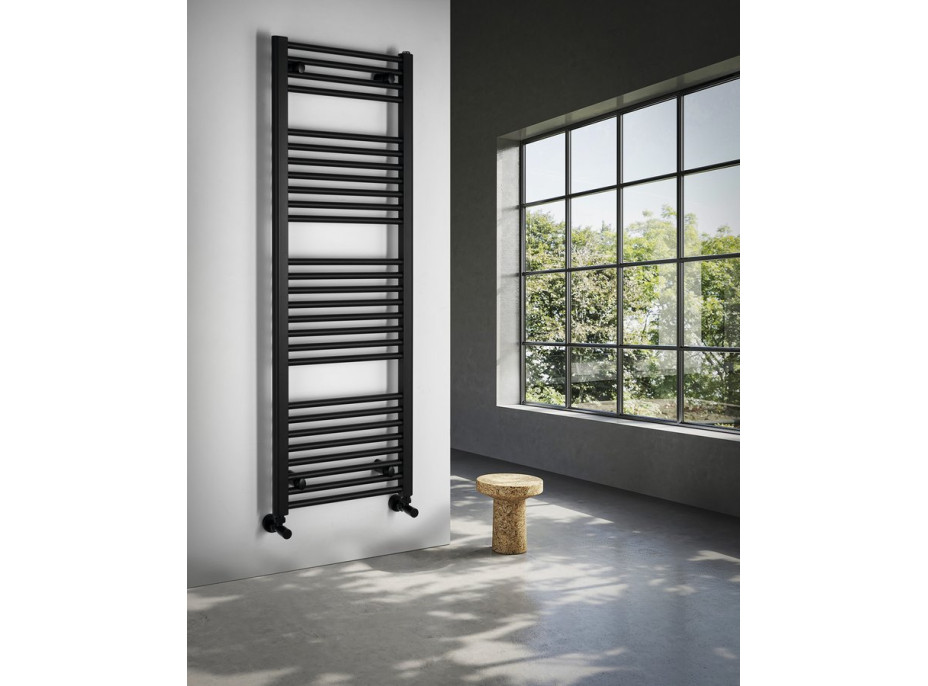 Aqualine DIRECT vykurovacie teleso s bočným pripojením 450x1320mm, čierna mat ILR34B