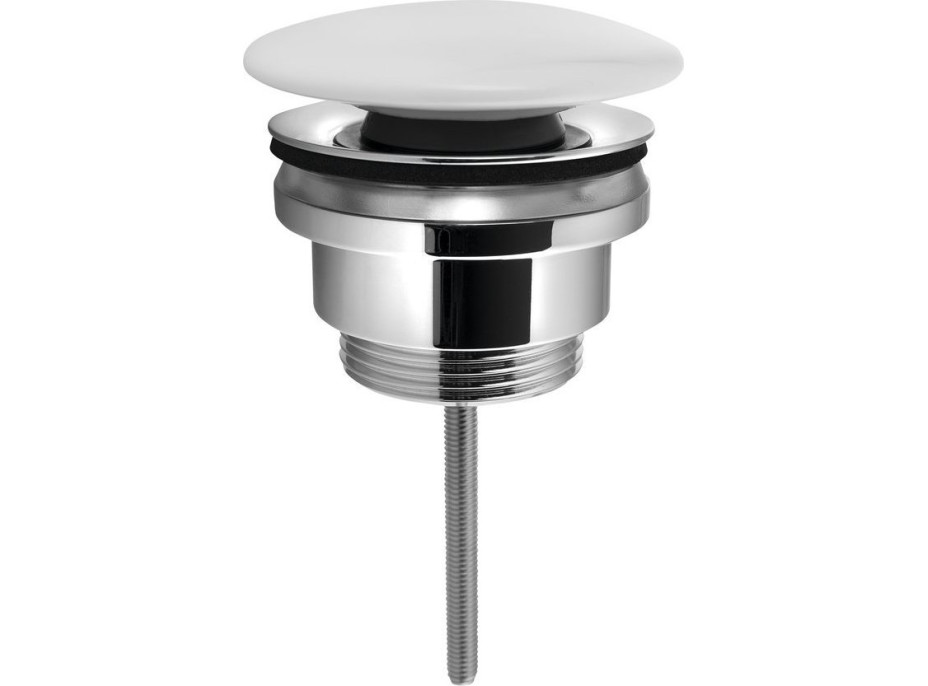 Sapho Umývadlová výpusť 5/4“, click-clack, veľká zátka, 5-65mm, keramika biela CV1110C Sapho Umývadlová výpusť 5/4“, click-clack, veľká zátka, 5-65mm, keramika biela CV1110C