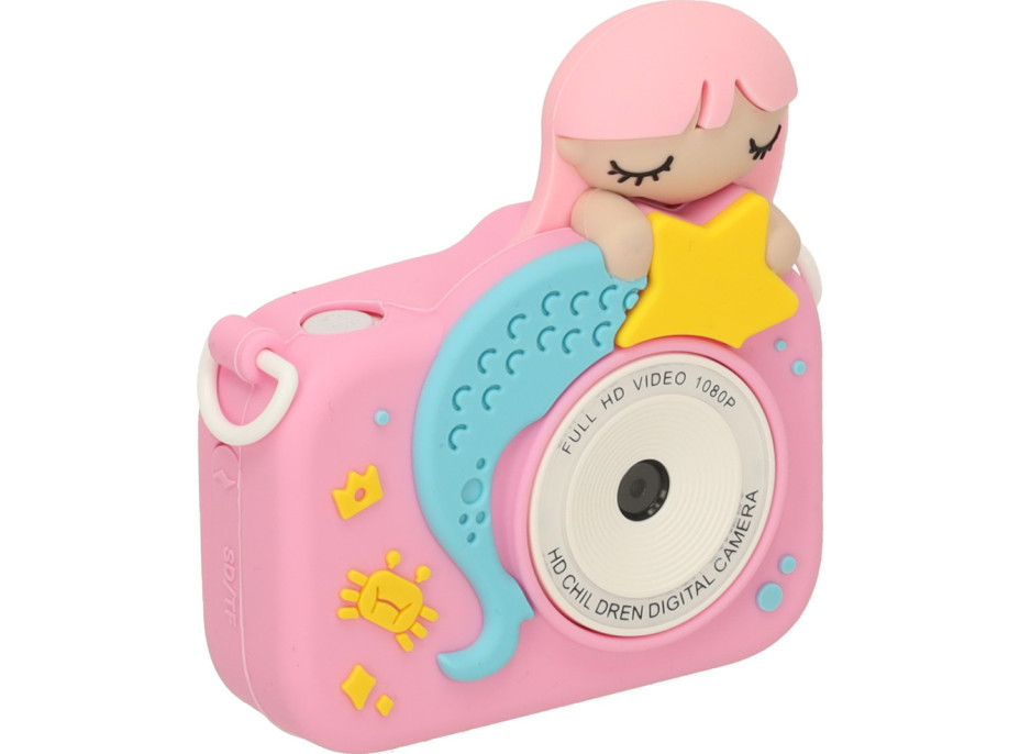 Detský digitálny fotoaparát Morská panna - ružový