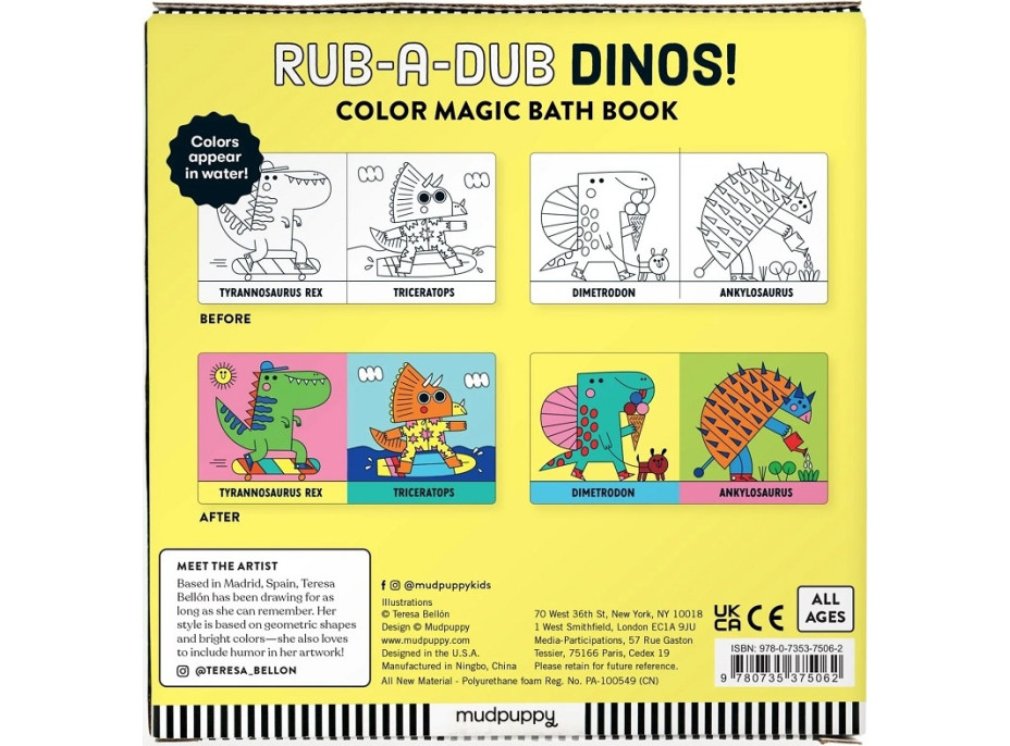 Mudpuppy Knižka na kúpanie Dinosaury