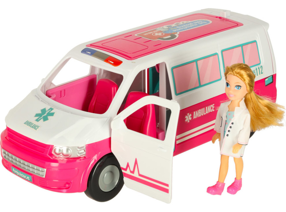 Ambulancie mobilnej nemocnice pre bábiky s príslušenstvom