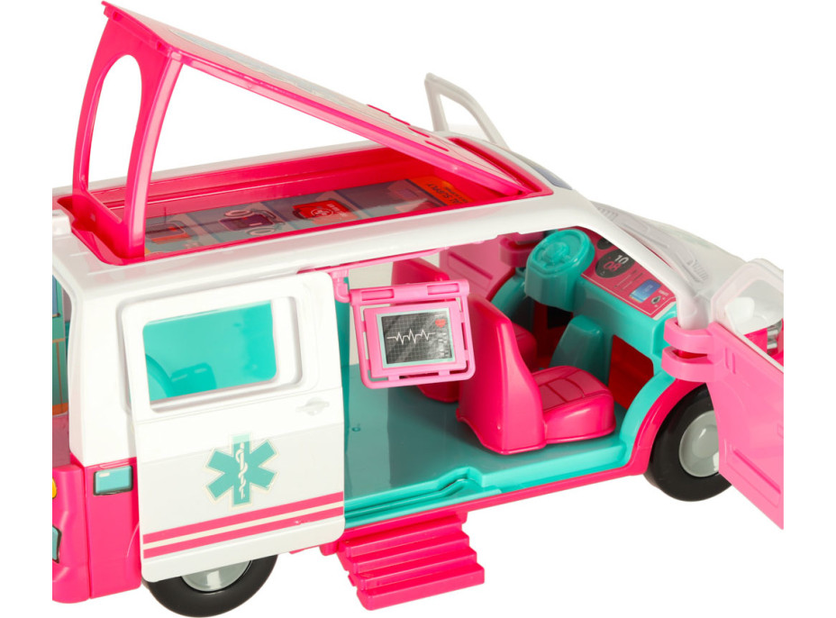 Ambulancie mobilnej nemocnice pre bábiky s príslušenstvom