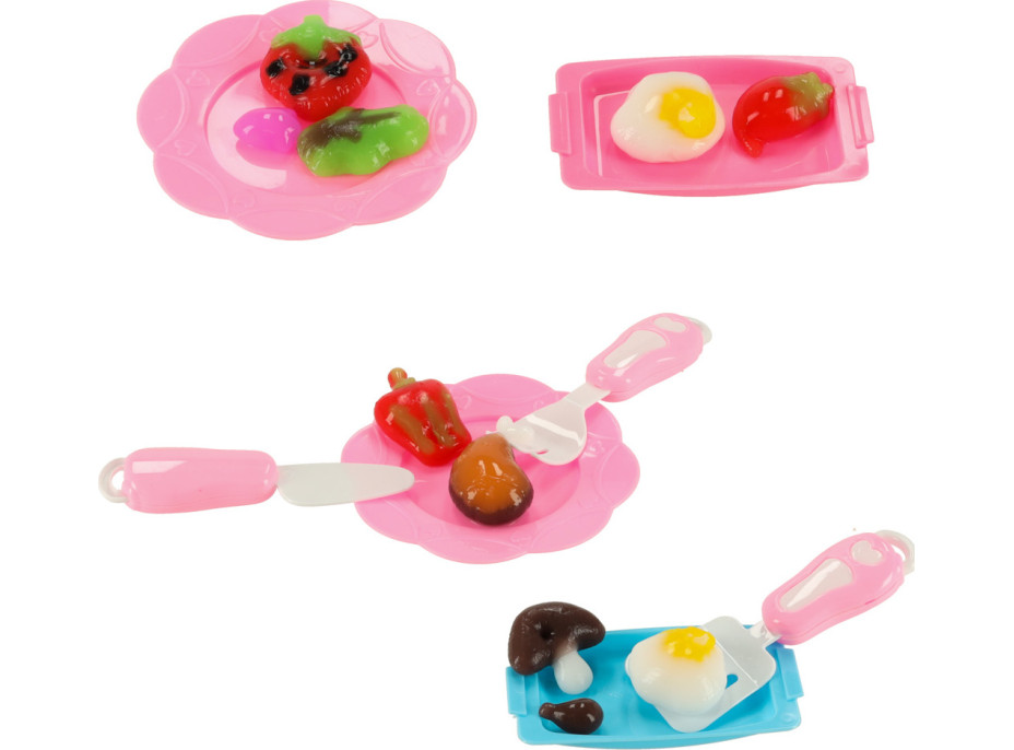 3D kryštálové lepiace gélové šablóny Magic Kitchen - sada 62 kusov - ružová