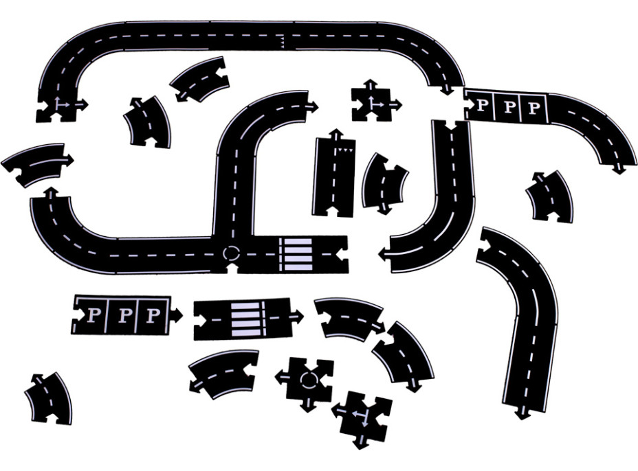 Kreatívne puzzle 2v1 cesty - 40 prvkov