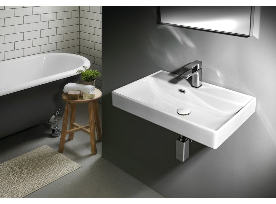 Aqualine PARLA keramické umývadlo 65x38cm, biela 9965