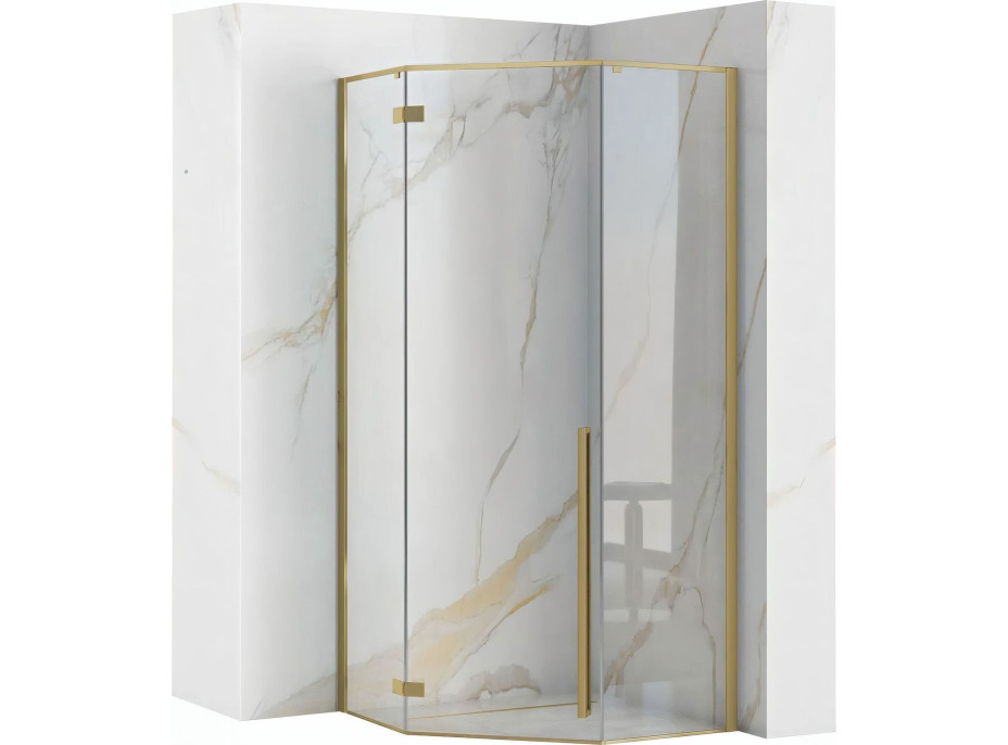 Sprchovací kút REA DIAMOND 90x90 cm - brúsený zlatý Sprchovací kút REA DIAMOND 90x90 cm - brúsený zlatý