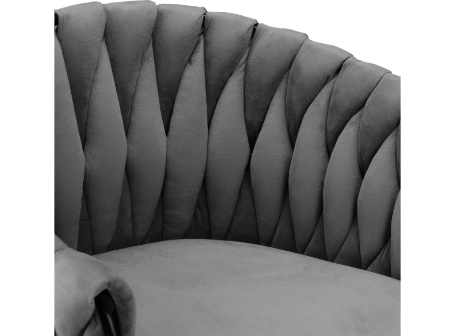 Barová židle COFTON Velvet - grafitová/černá