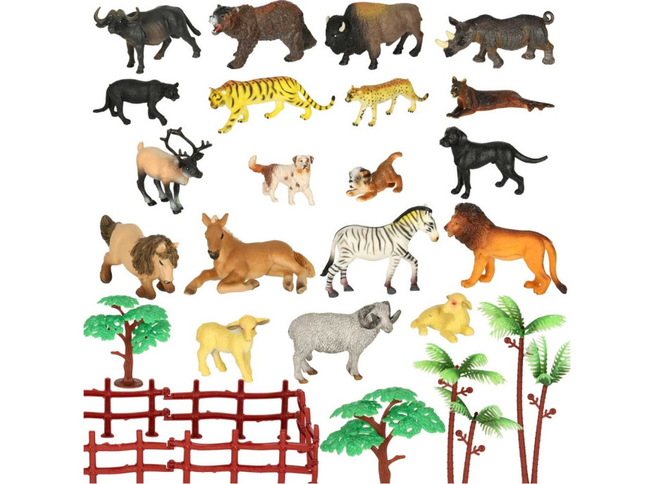Figúrky zvieratá v zoosada 31 prvkov