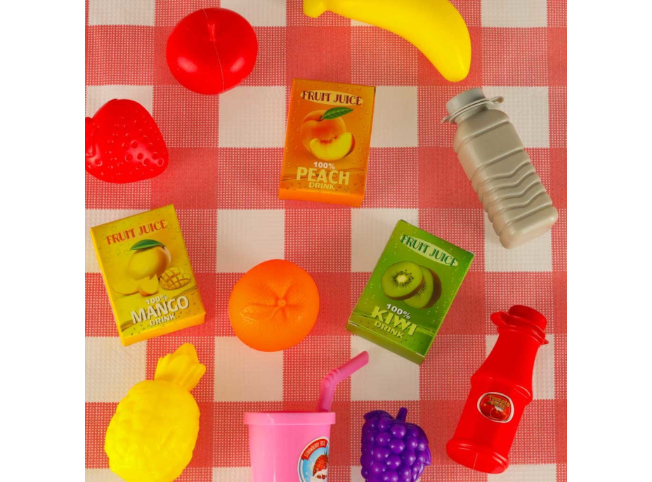 Piknikový kôš s príslušenstvom - Ovocie a nápoje