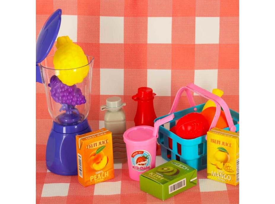 Piknikový kôš s príslušenstvom - Ovocie a nápoje