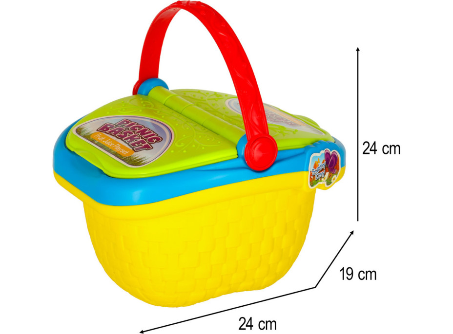 Piknikový kôš s príslušenstvom - Ovocie a nápoje