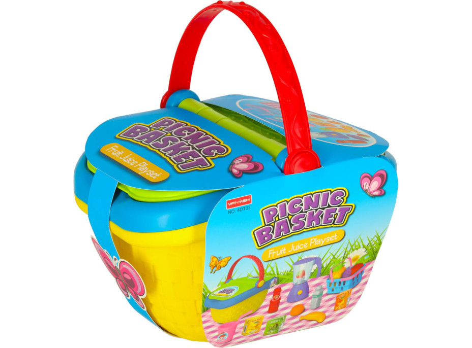 Piknikový kôš s príslušenstvom - Ovocie a nápoje