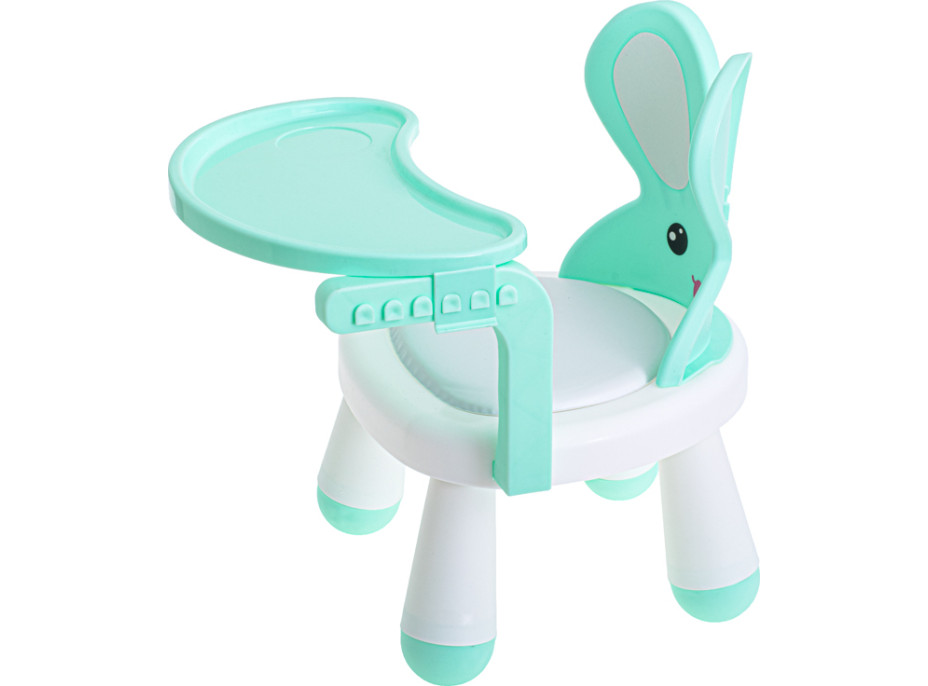 Stolička na kŕmenie a hranie Zajačik - mätová