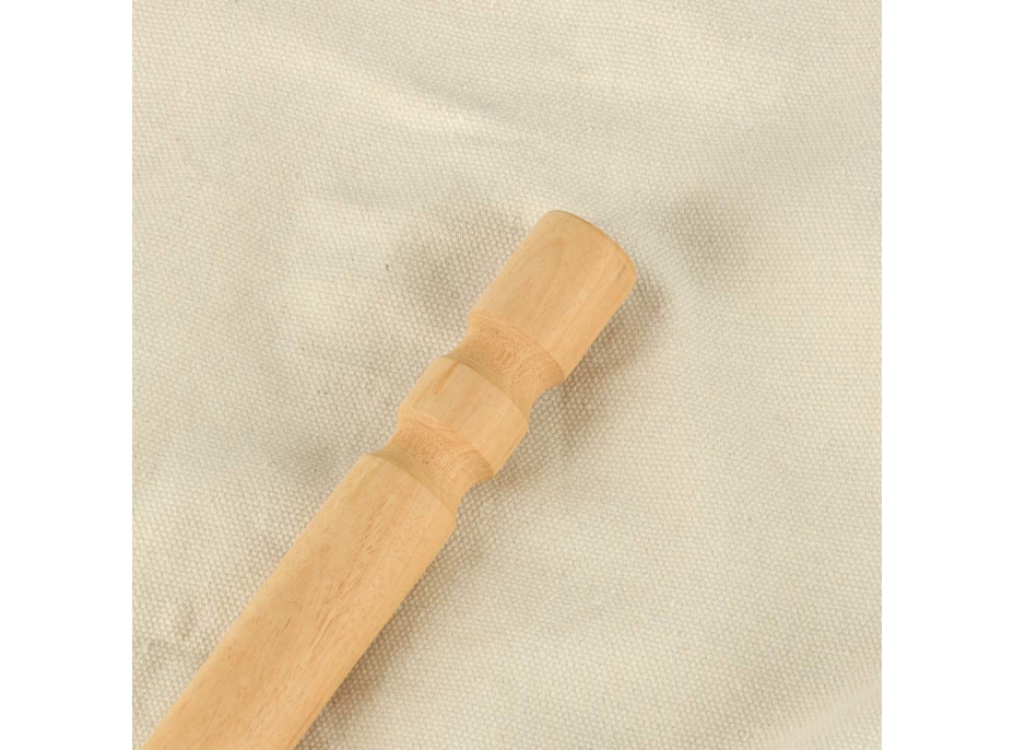 Závesné hojdacie kreslo s podnožkou 130 cm - béžové